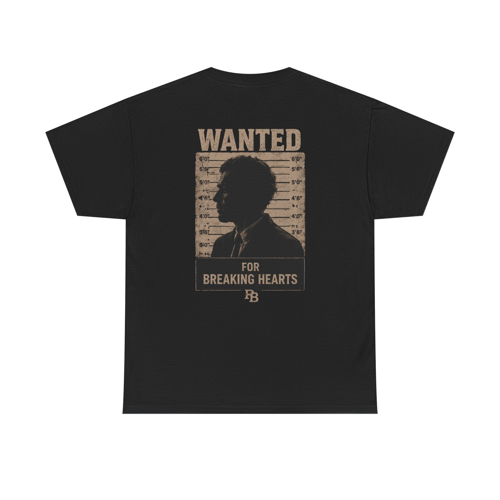 Wanted For Breaking Hearts Tee — Vintage Mugshot Graphic T‑Shirt