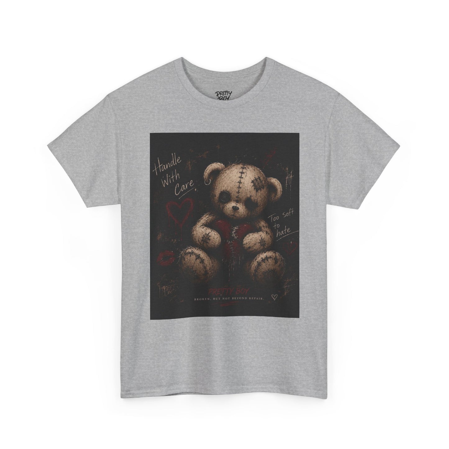 T-Shirt — Gothic Teddy Bear “Pretty Things Break Quietly” Graphic Tee