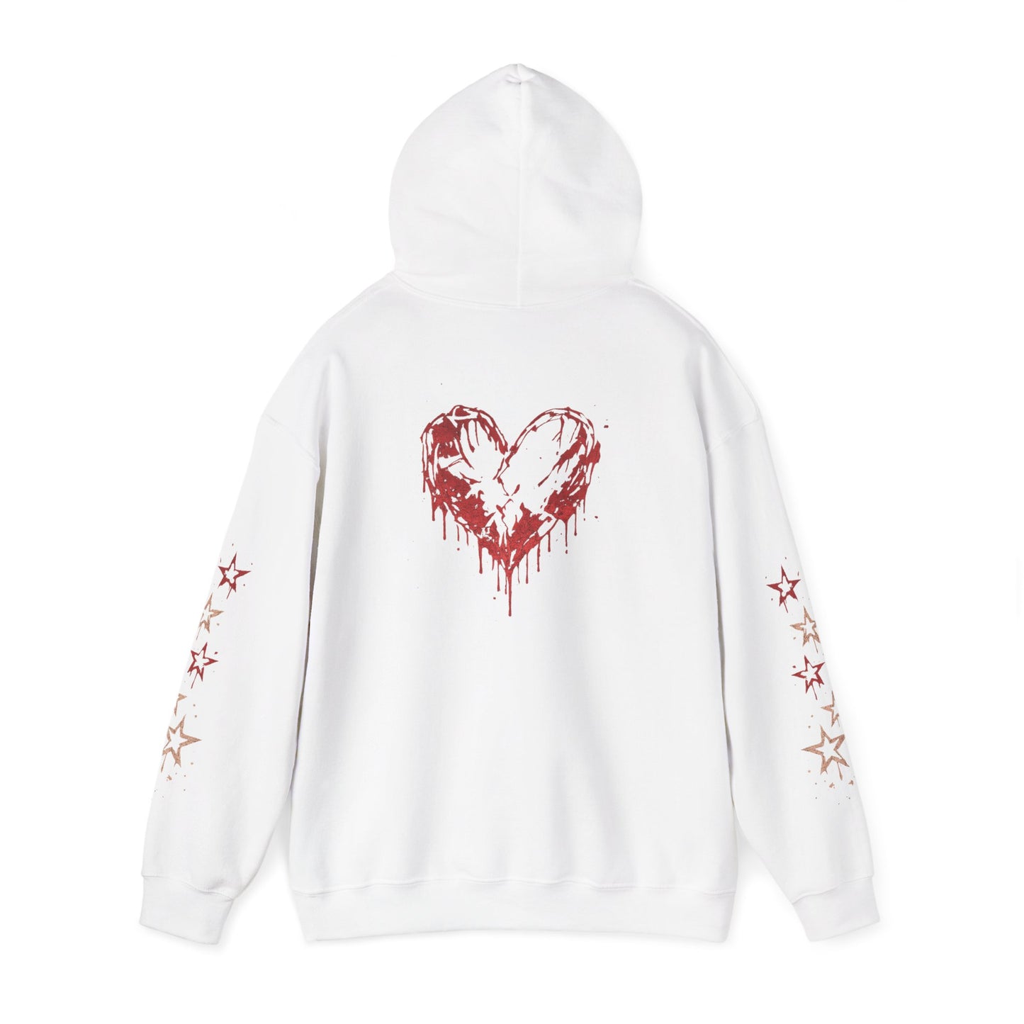Heart Drip Hoodie – "Little Miss Heart" Distressed Heart Graphic Pullover