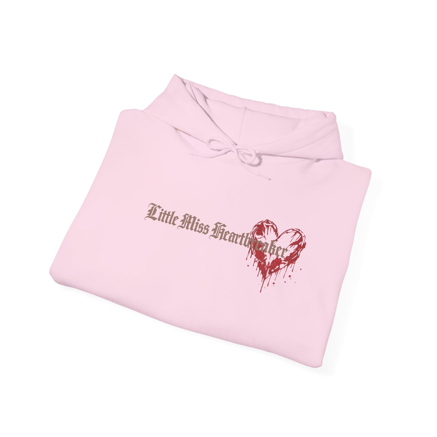 Heart Drip Hoodie – "Little Miss Heart" Distressed Heart Graphic Pullover