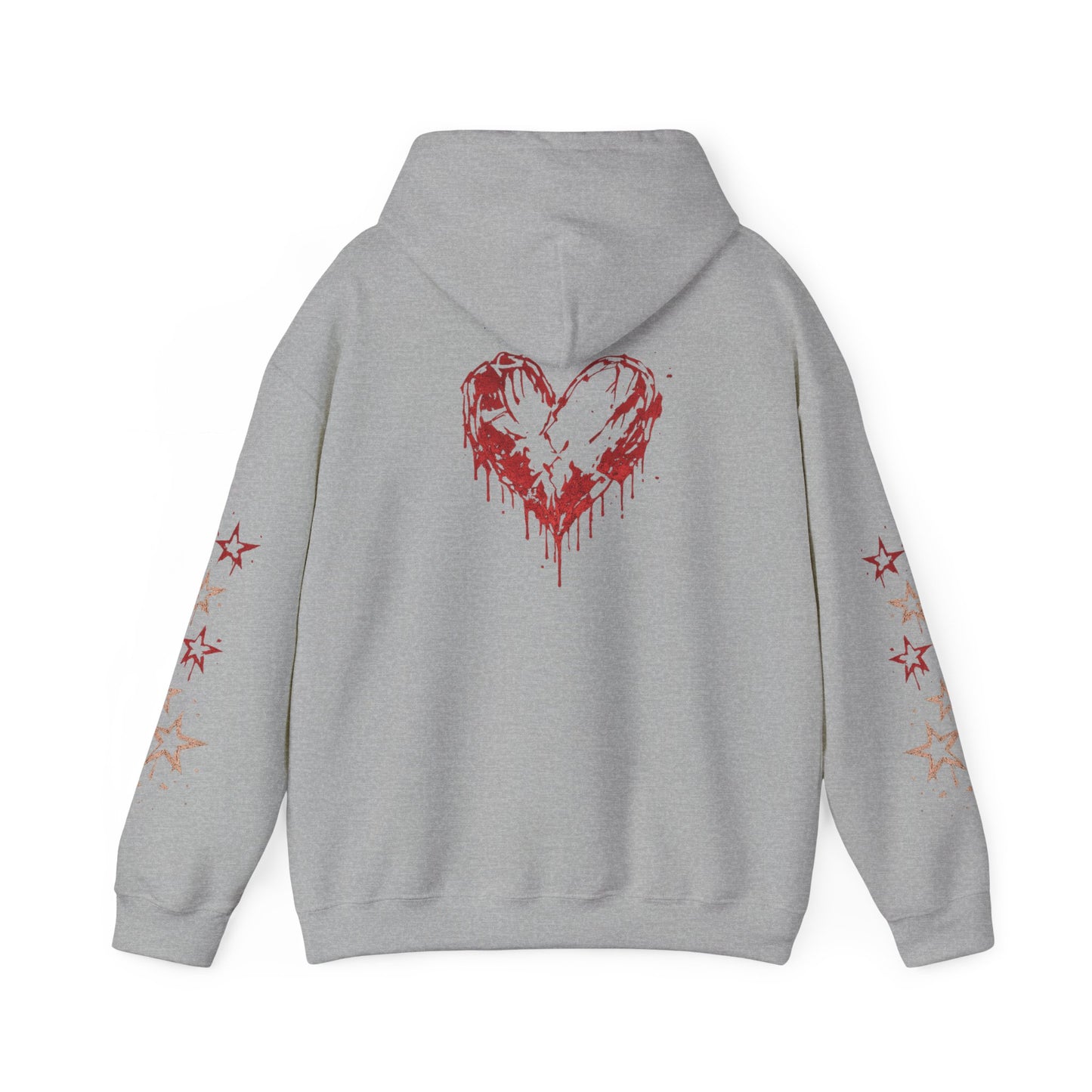 Heart Drip Hoodie – "Little Miss Heart" Distressed Heart Graphic Pullover