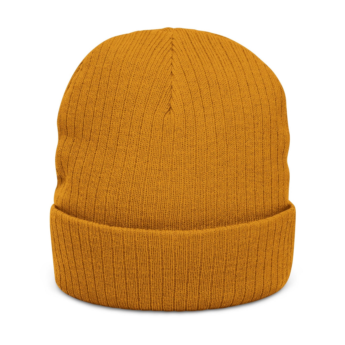 Embroidered "Pretty Boy" Red Heart Beanie - Ribbed Knit Cuffed Winter Hat