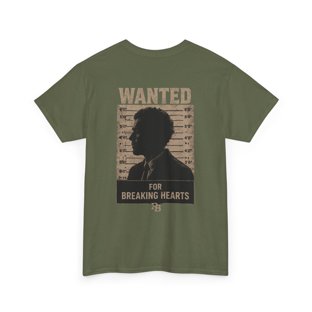 Wanted For Breaking Hearts Tee — Vintage Mugshot Graphic T‑Shirt
