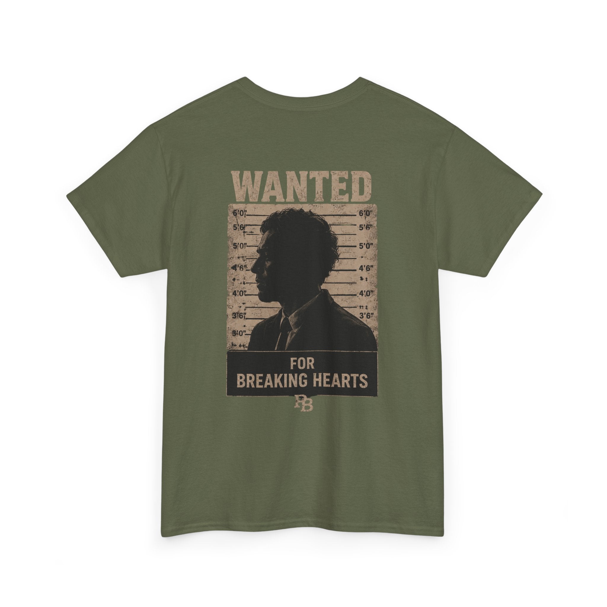 Wanted For Breaking Hearts Tee — Vintage Mugshot Graphic T‑Shirt