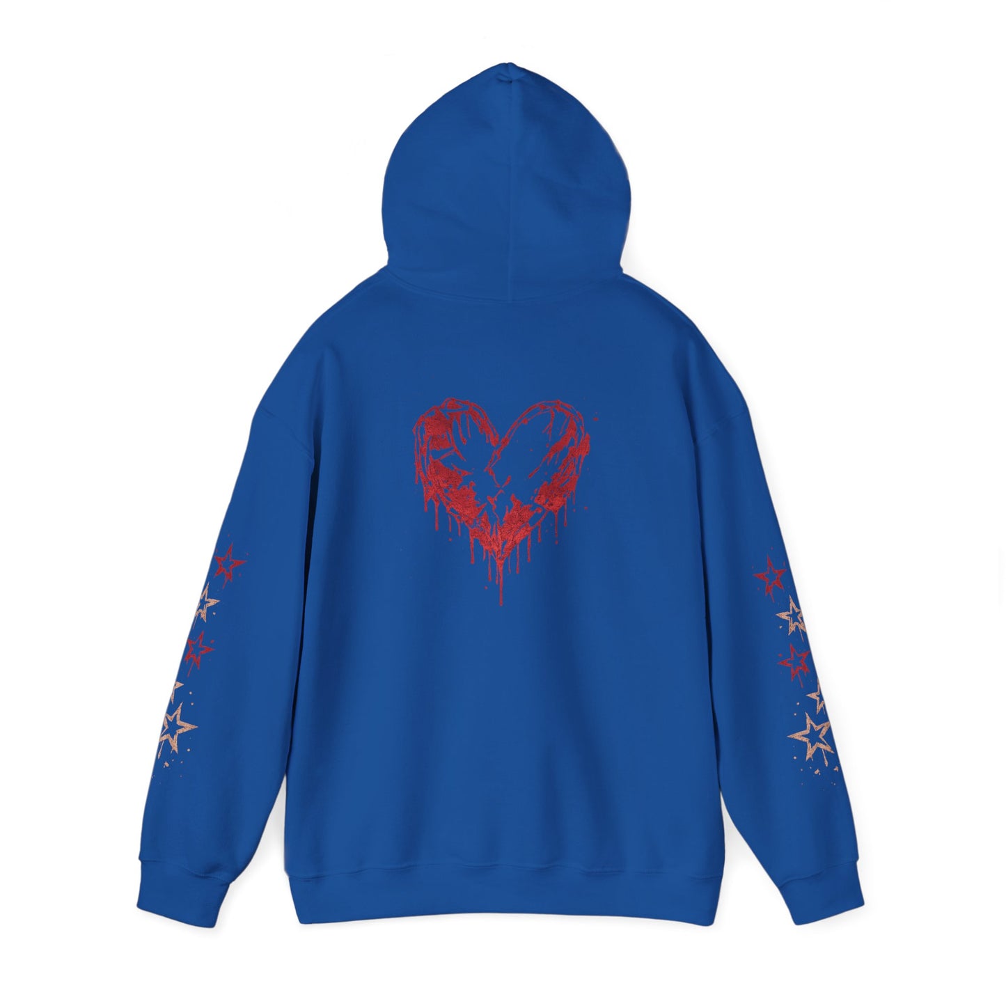 Heart Drip Hoodie – "Little Miss Heart" Distressed Heart Graphic Pullover