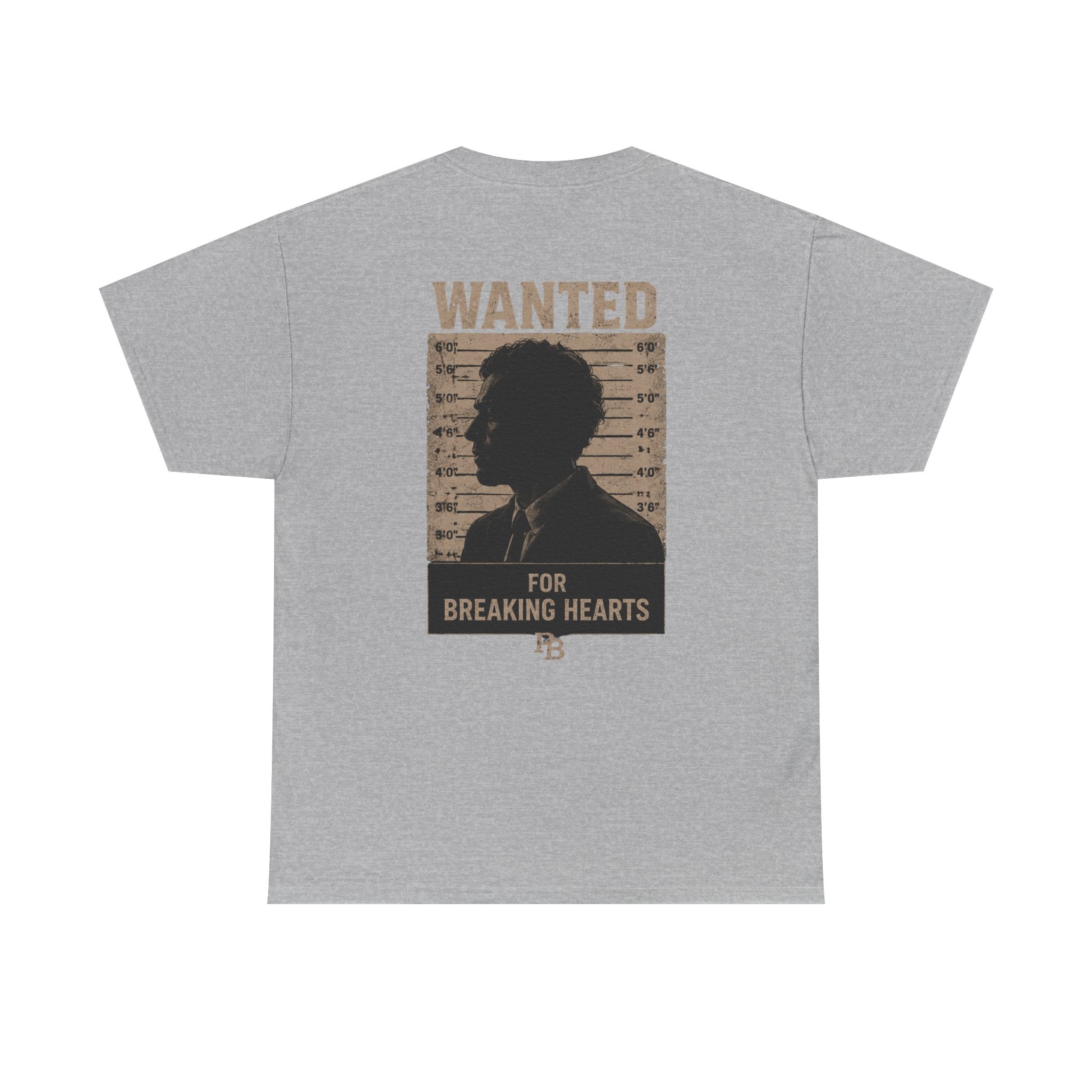 Wanted For Breaking Hearts Tee — Vintage Mugshot Graphic T‑Shirt