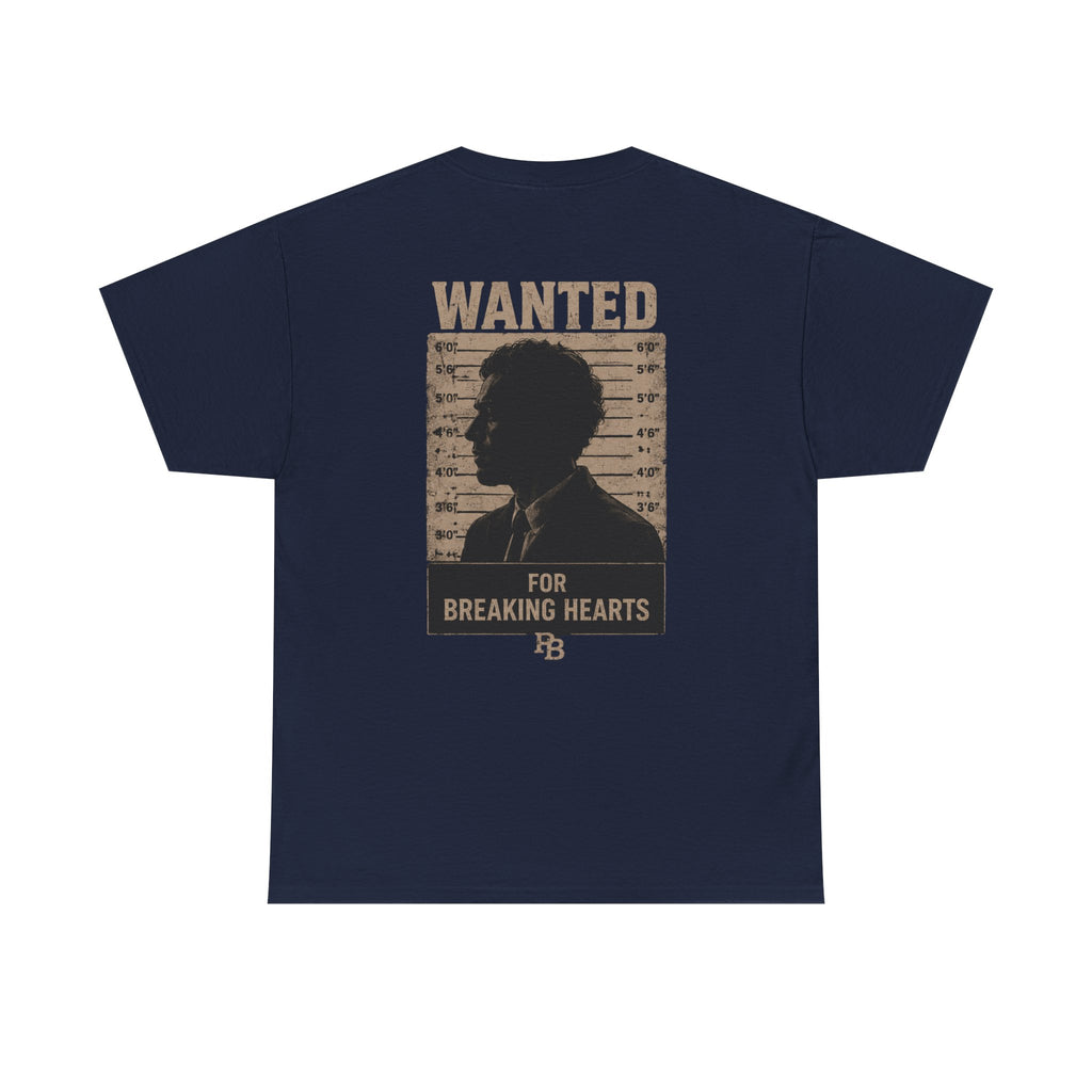 Wanted For Breaking Hearts Tee — Vintage Mugshot Graphic T‑Shirt