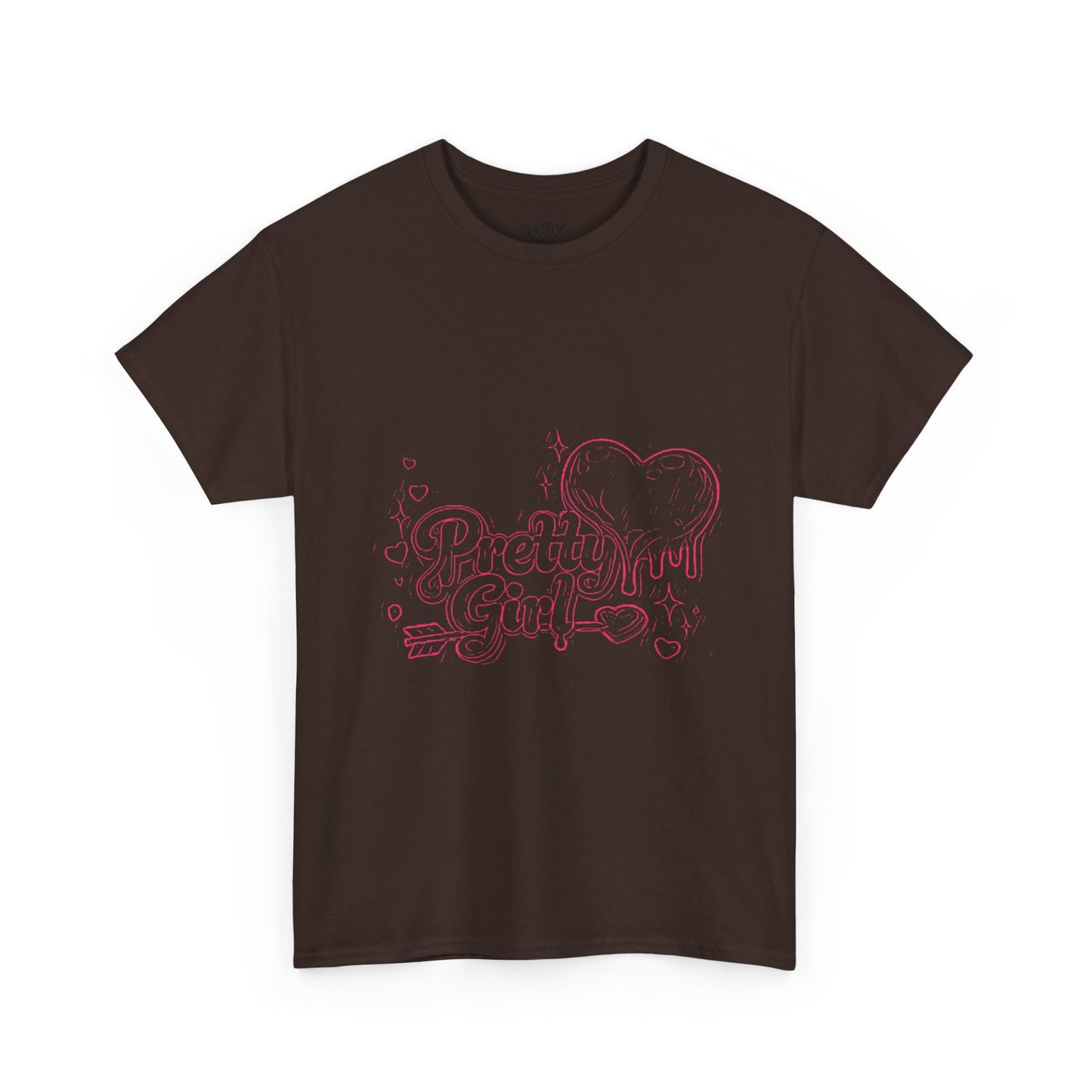 Pretty Girl Graphic Tee — Cute Pink Heart Aesthetic T-Shirt