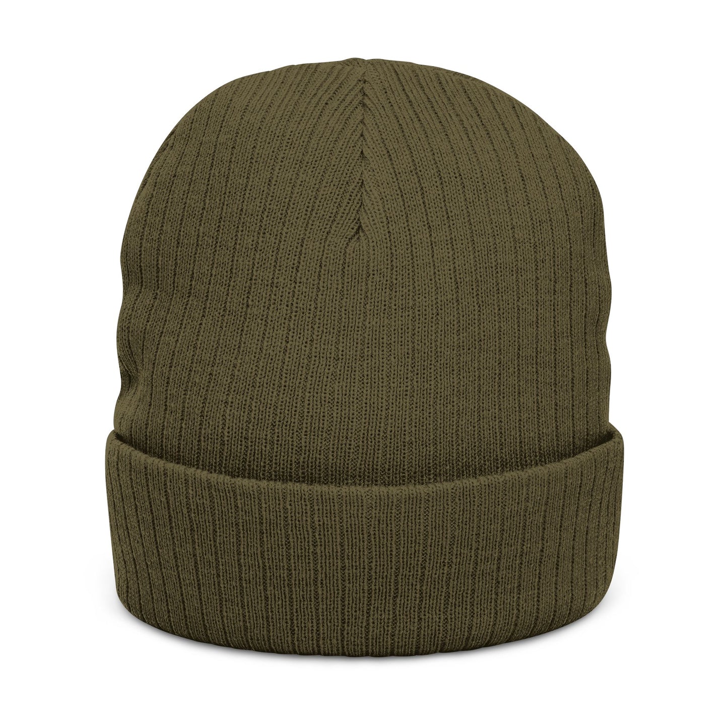 Embroidered "Pretty Boy" Red Heart Beanie - Ribbed Knit Cuffed Winter Hat