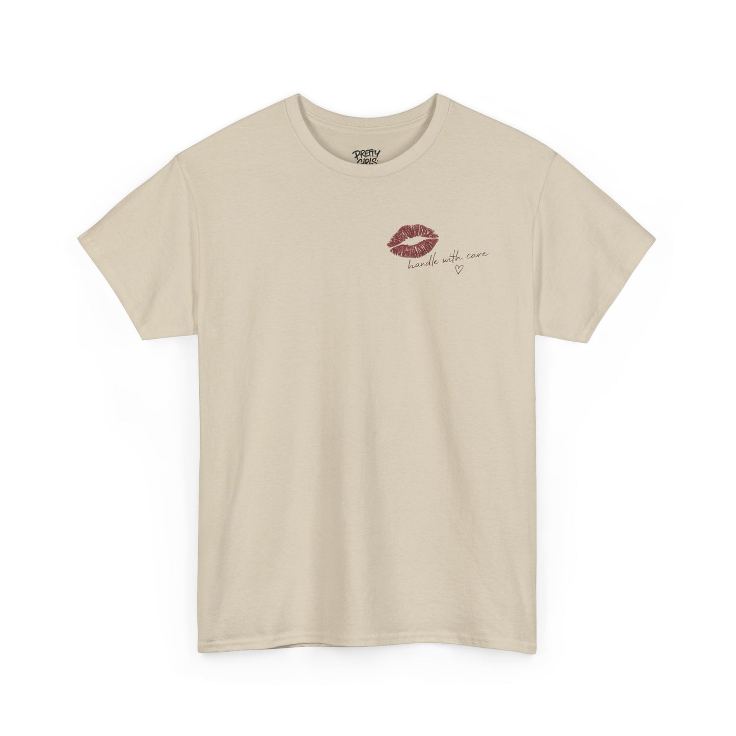Kiss Me Tee — Romantic Lip Print Graphic T-Shirt