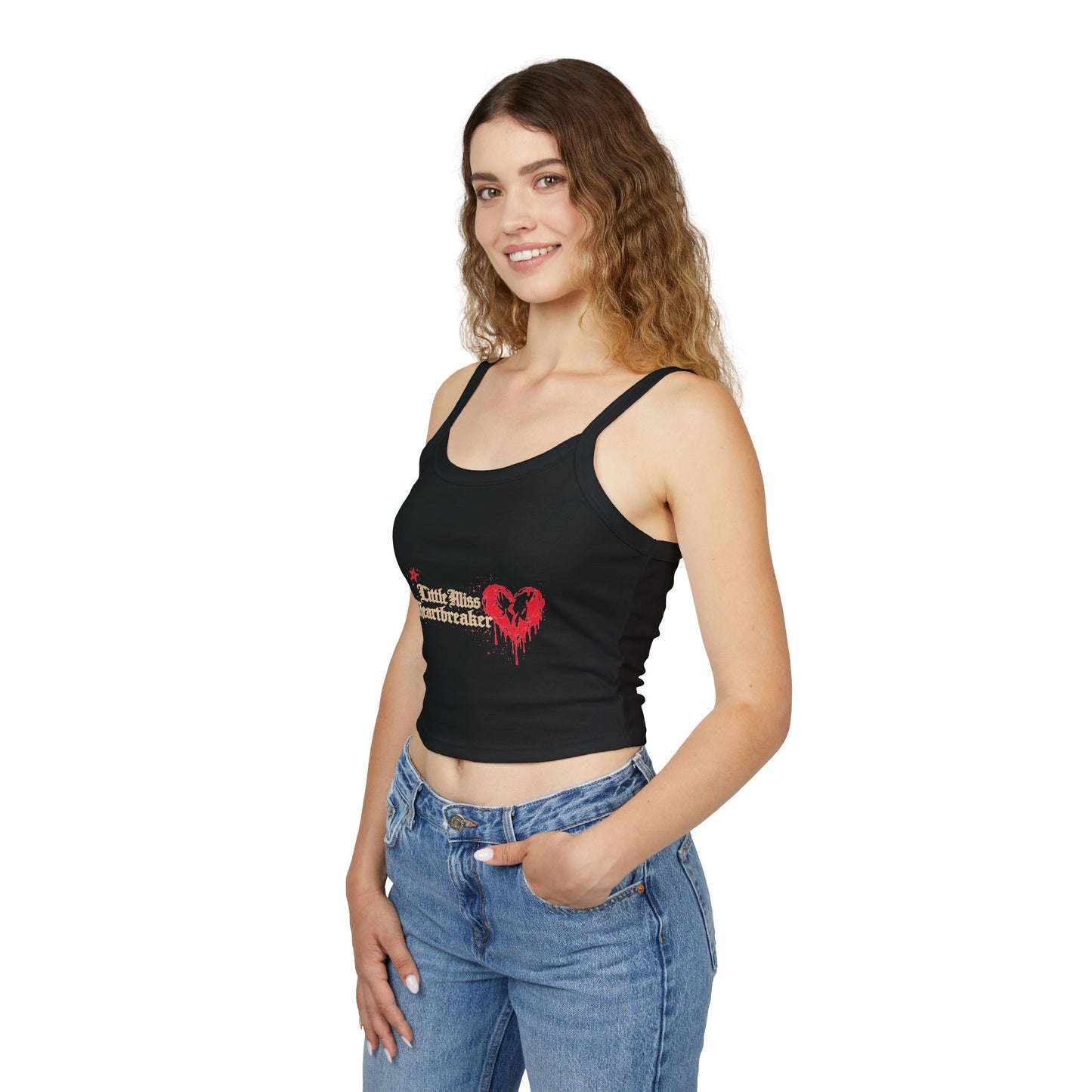 Heartbreaker Spaghetti Strap Tank Top — "PG" Distressed Star Graphic
