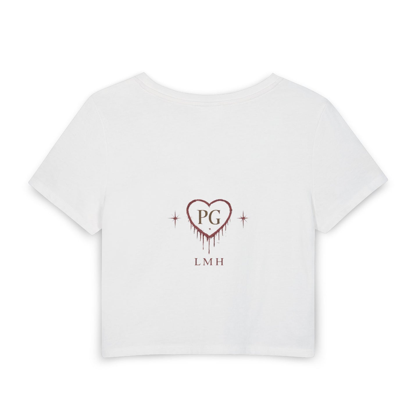 Little Miss Heartbreaker Women's Baby Tee — Vintage Angel Heart Graphic Crop Top