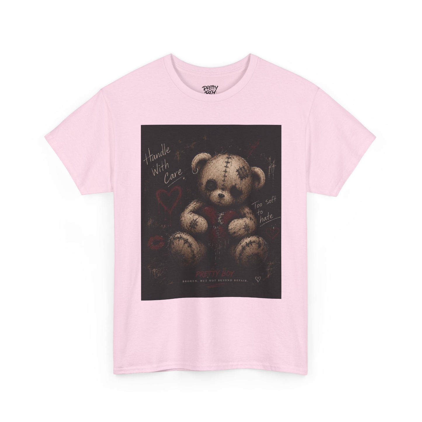 T-Shirt — Gothic Teddy Bear “Pretty Things Break Quietly” Graphic Tee