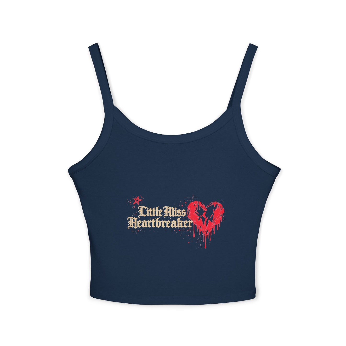 Heartbreaker Spaghetti Strap Tank Top — "PG" Distressed Star Graphic