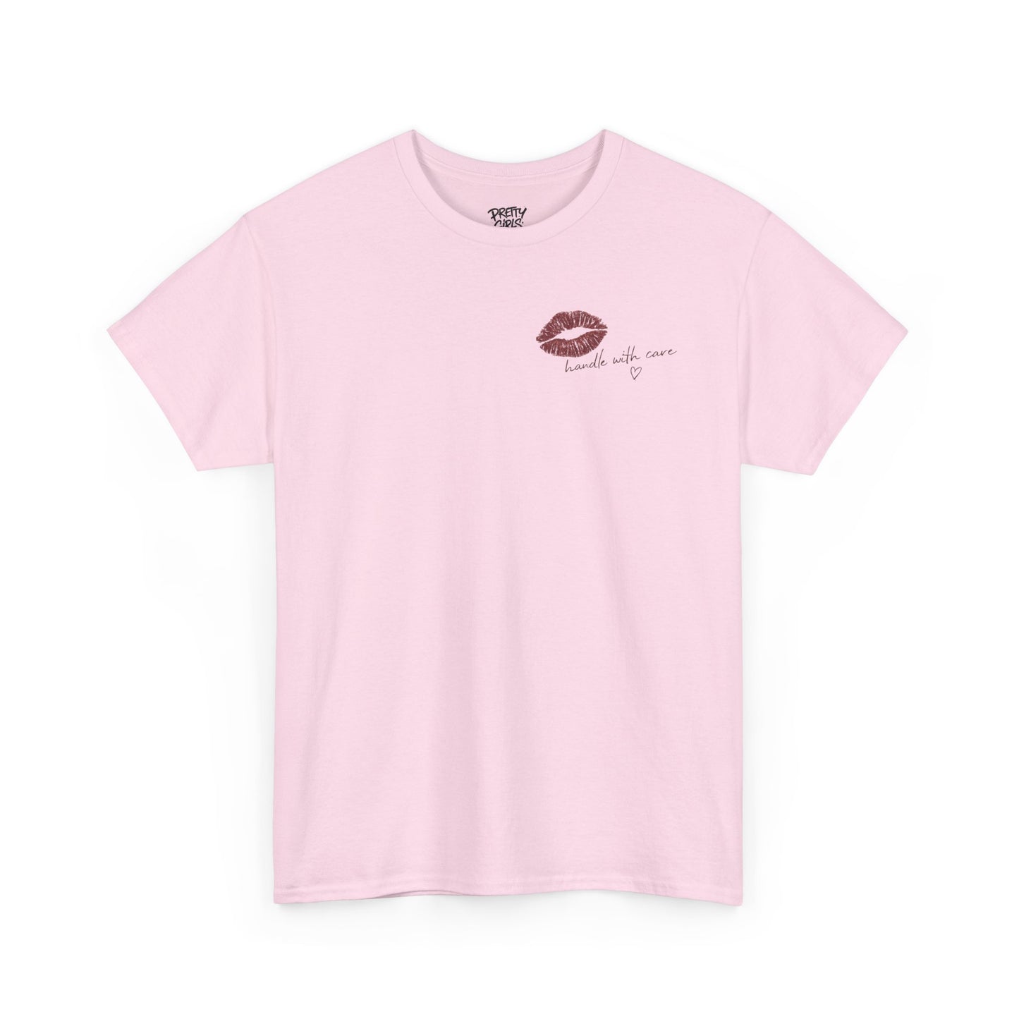 Kiss Me Tee — Romantic Lip Print Graphic T-Shirt