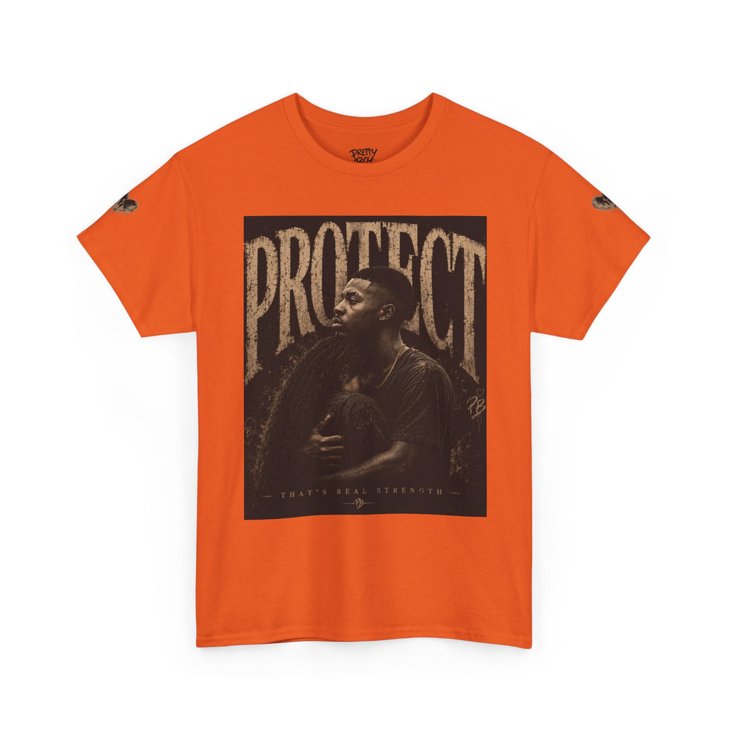 Protect man and woman Illustration Tee — Vintage Guardian Graphic T-Shirt