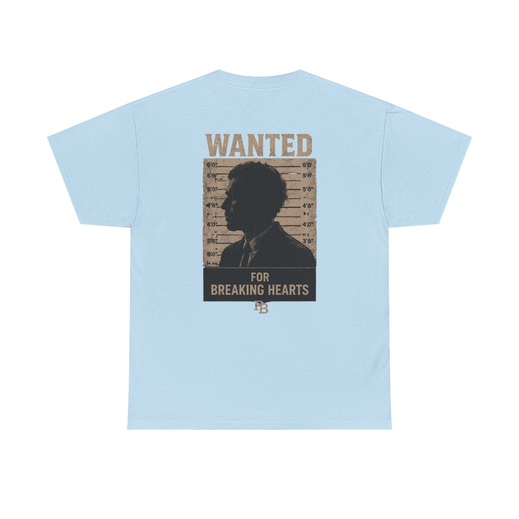 Wanted For Breaking Hearts Tee — Vintage Mugshot Graphic T‑Shirt