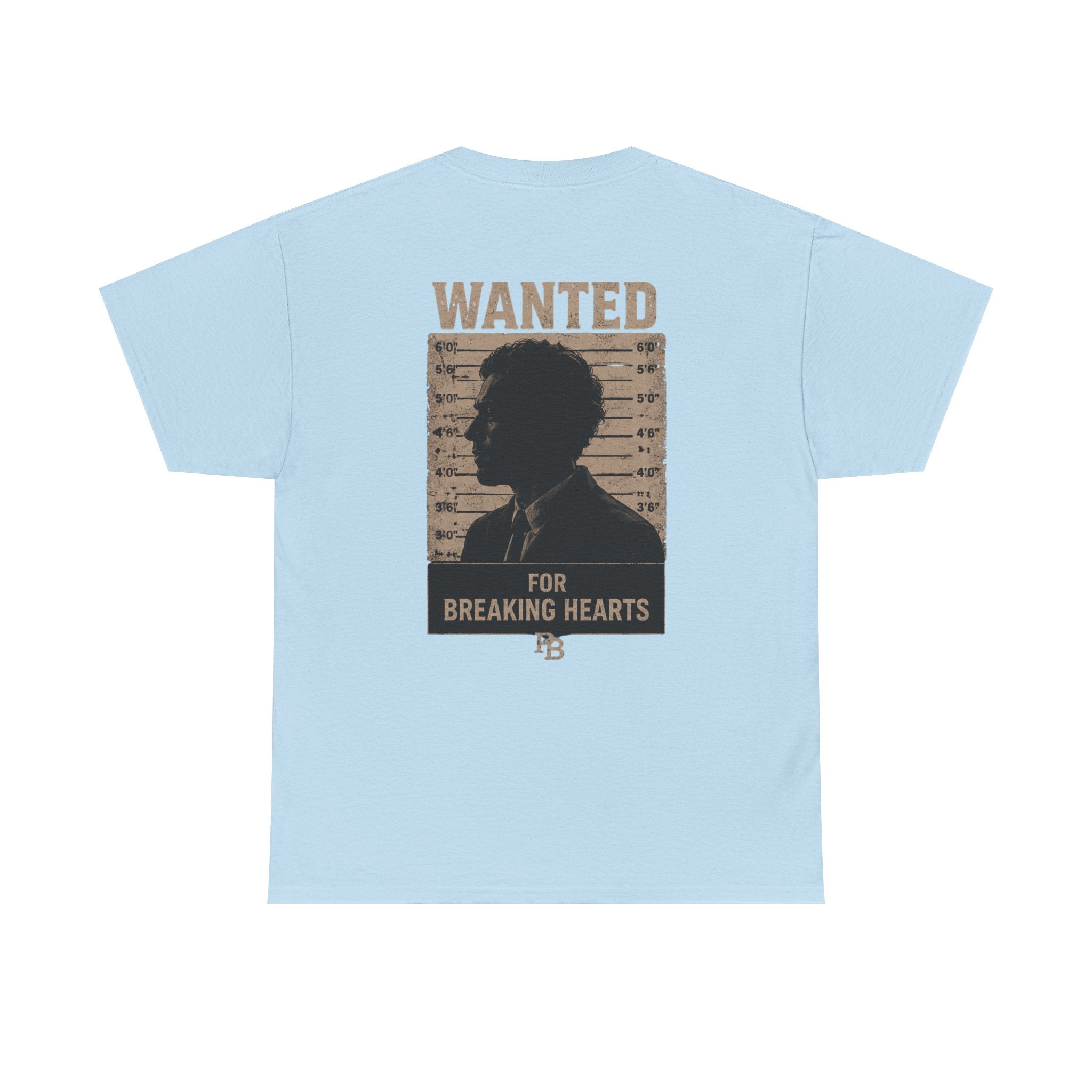 Wanted For Breaking Hearts Tee — Vintage Mugshot Graphic T‑Shirt
