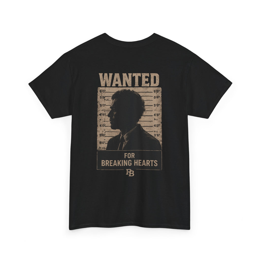 Wanted For Breaking Hearts Tee — Vintage Mugshot Graphic T‑Shirt