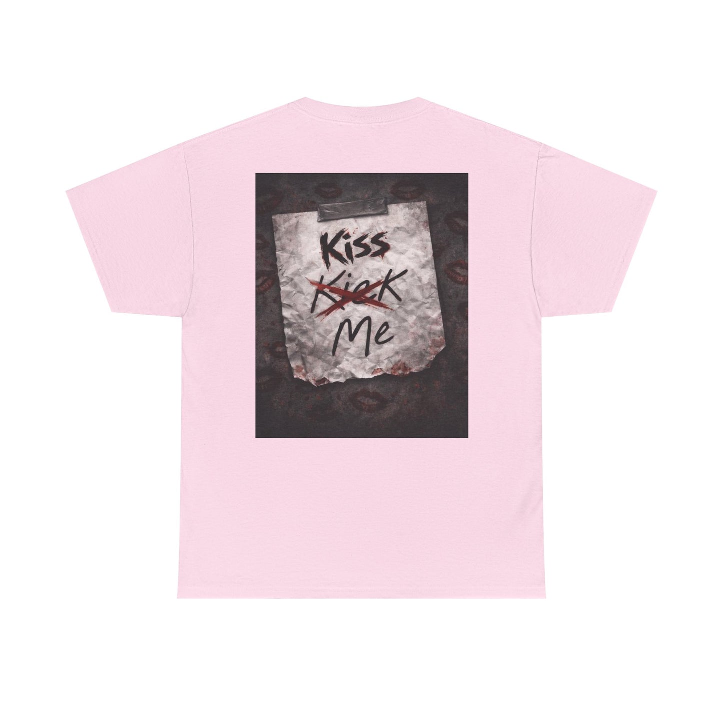 T-Shirt — 'Kiss Me' Grunge Note Graphic Tee