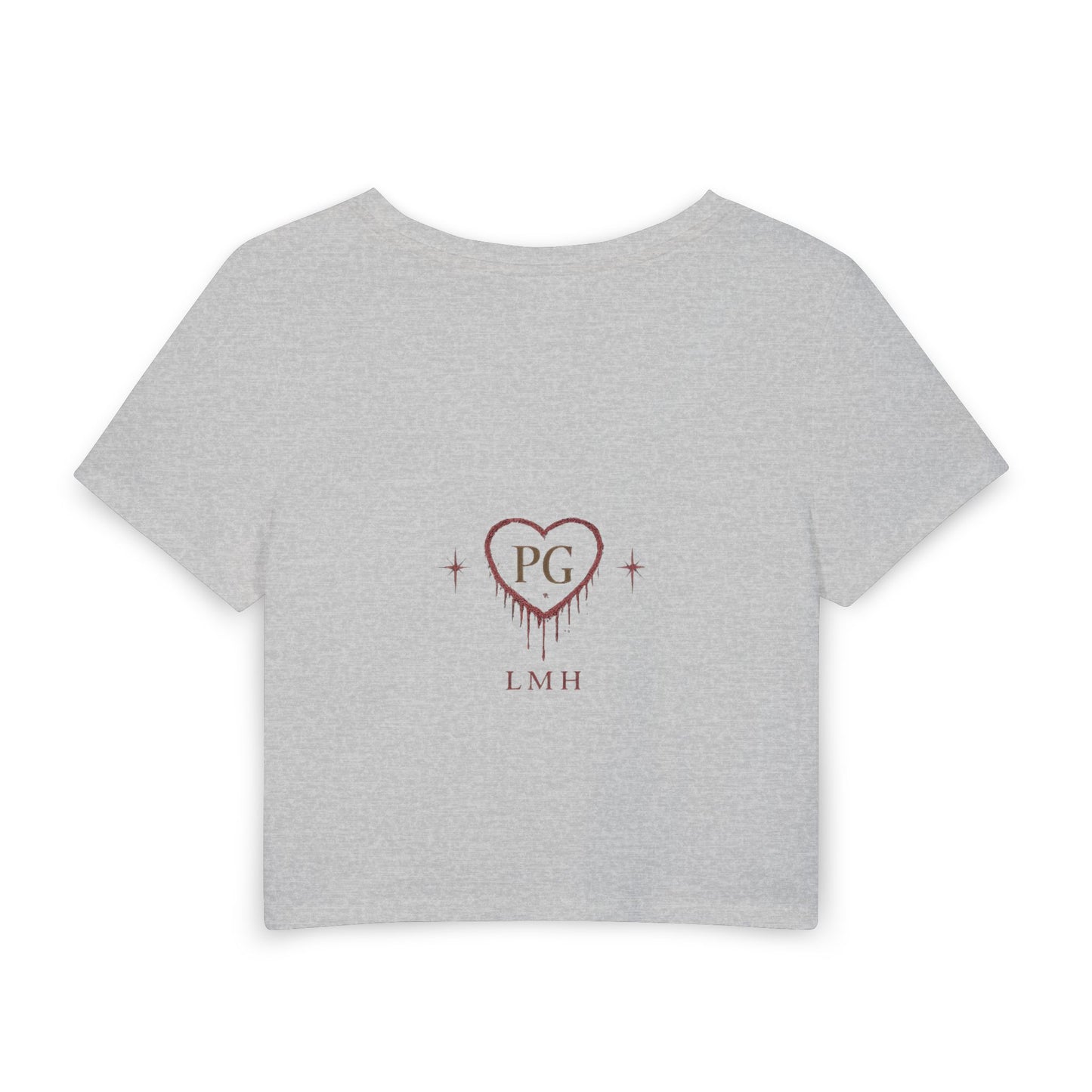 Little Miss Heartbreaker Women's Baby Tee — Vintage Angel Heart Graphic Crop Top