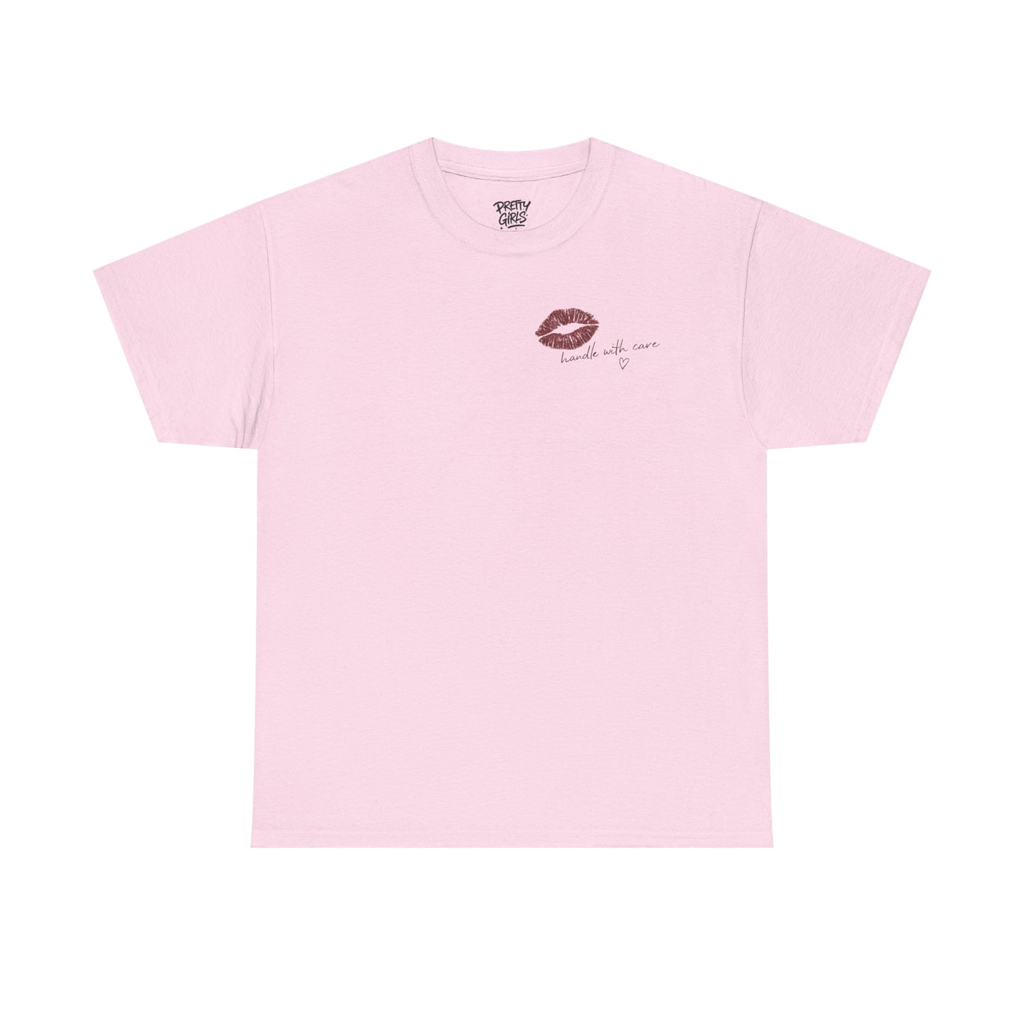 Kiss Me Tee — Romantic Lip Print Graphic T-Shirt