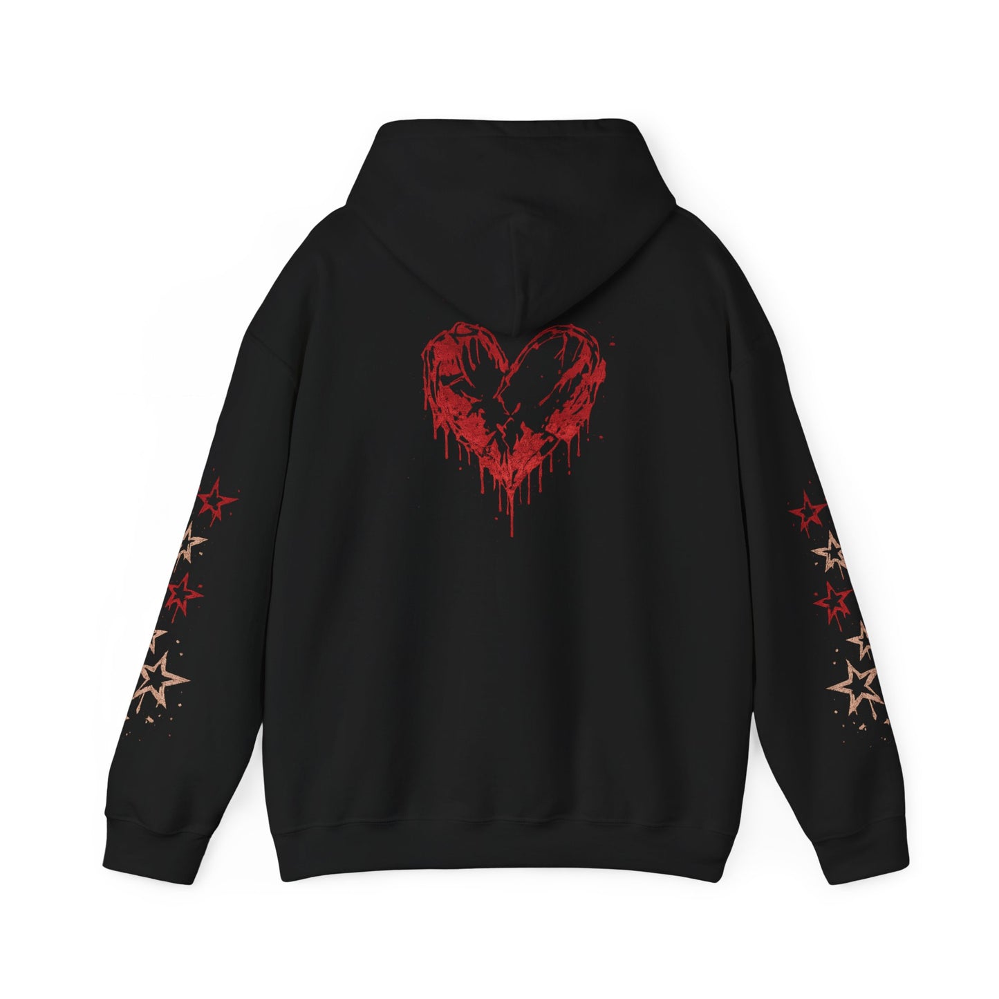 Heart Drip Hoodie – "Little Miss Heart" Distressed Heart Graphic Pullover