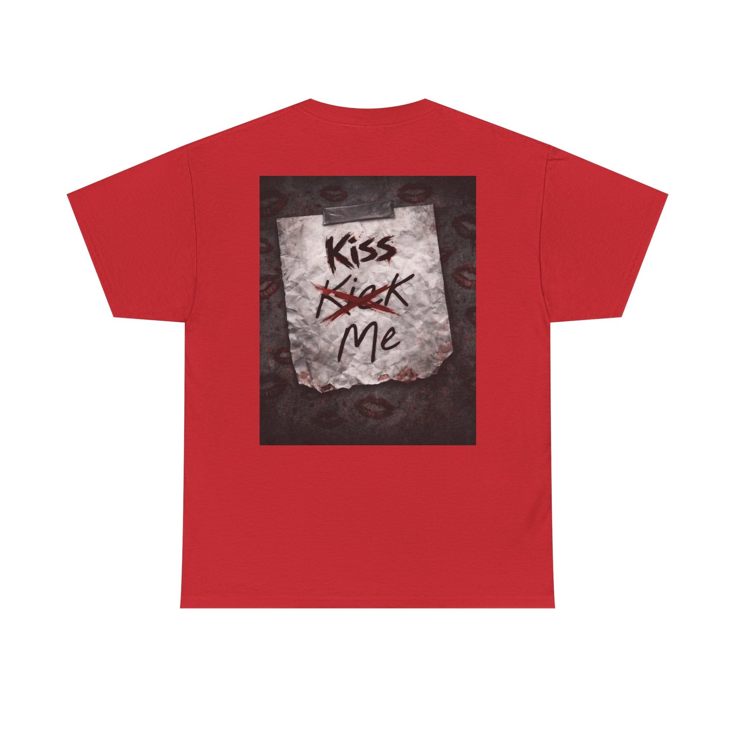 T-Shirt — 'Kiss Me' Grunge Note Graphic Tee