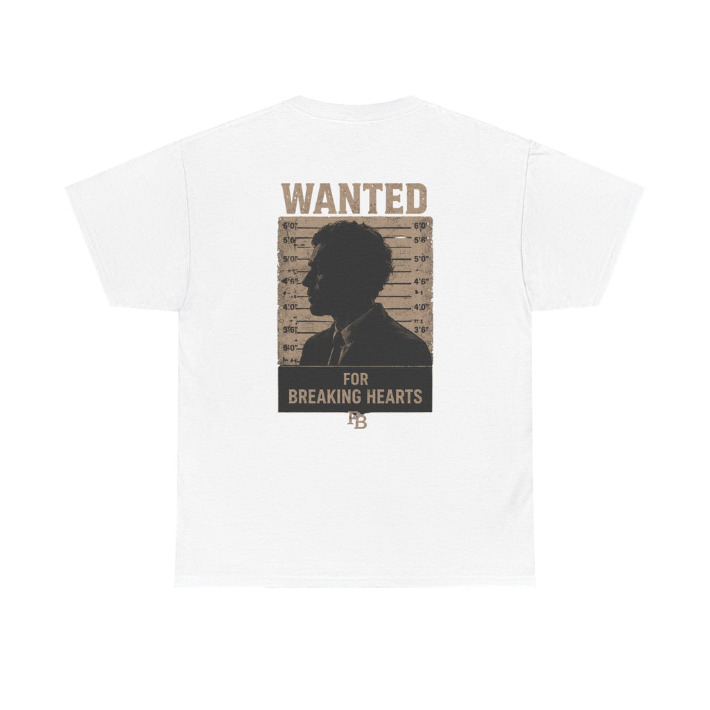 Wanted For Breaking Hearts Tee — Vintage Mugshot Graphic T‑Shirt