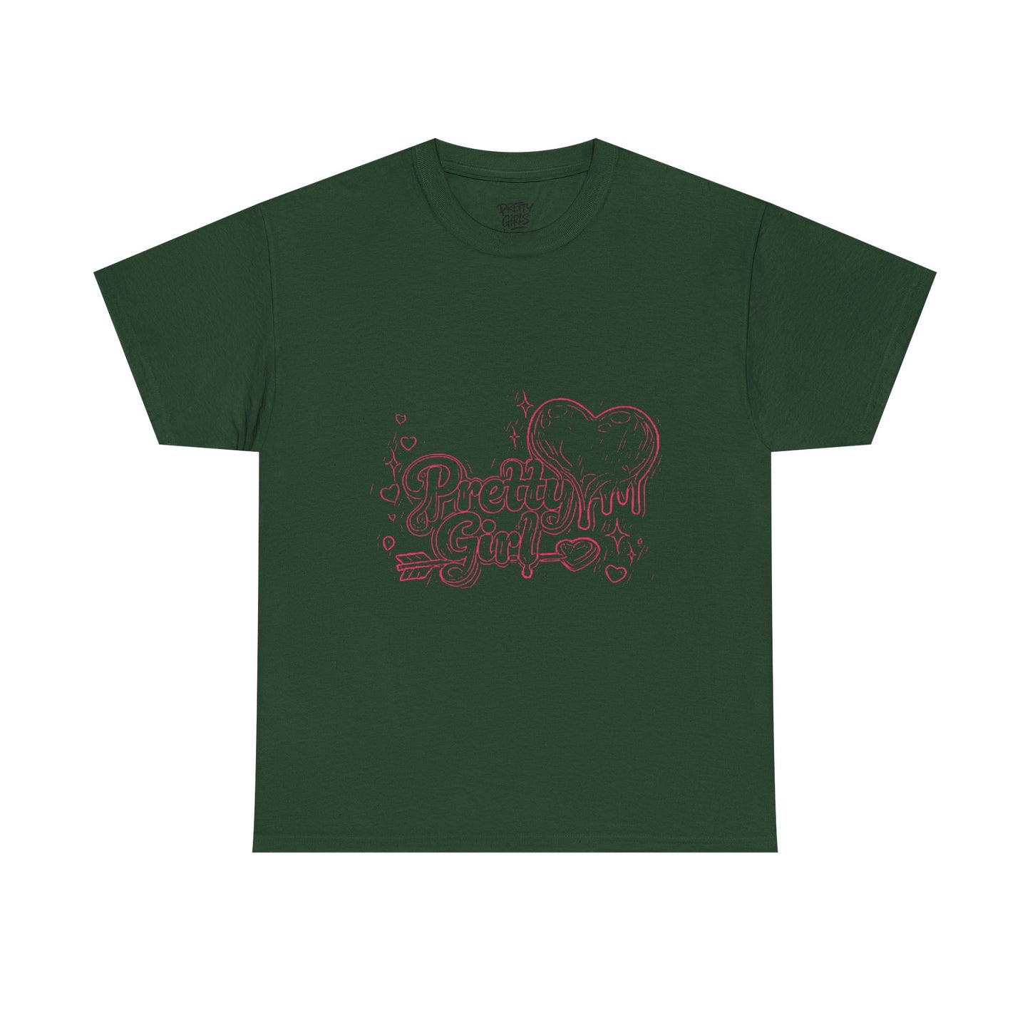 Pretty Girl Graphic Tee — Cute Pink Heart Aesthetic T-Shirt