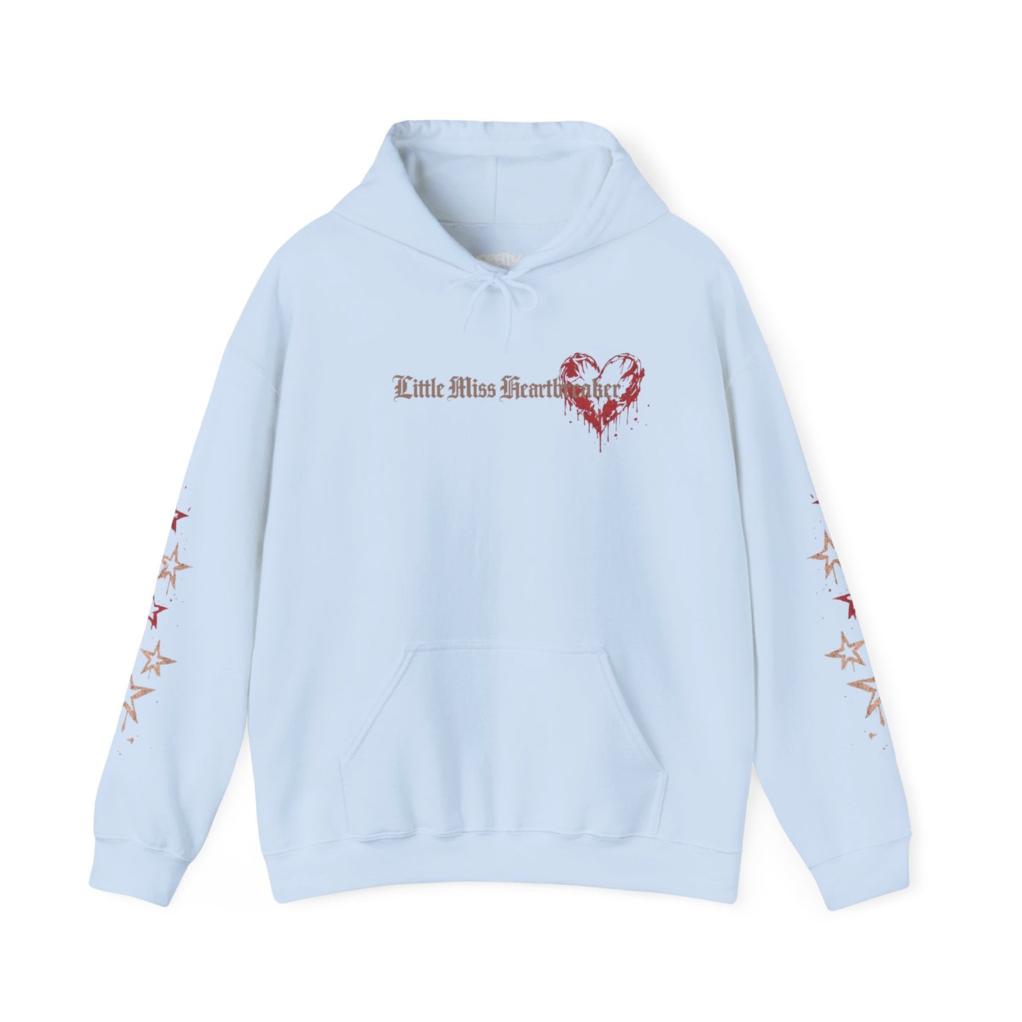 Heart Drip Hoodie – "Little Miss Heart" Distressed Heart Graphic Pullover