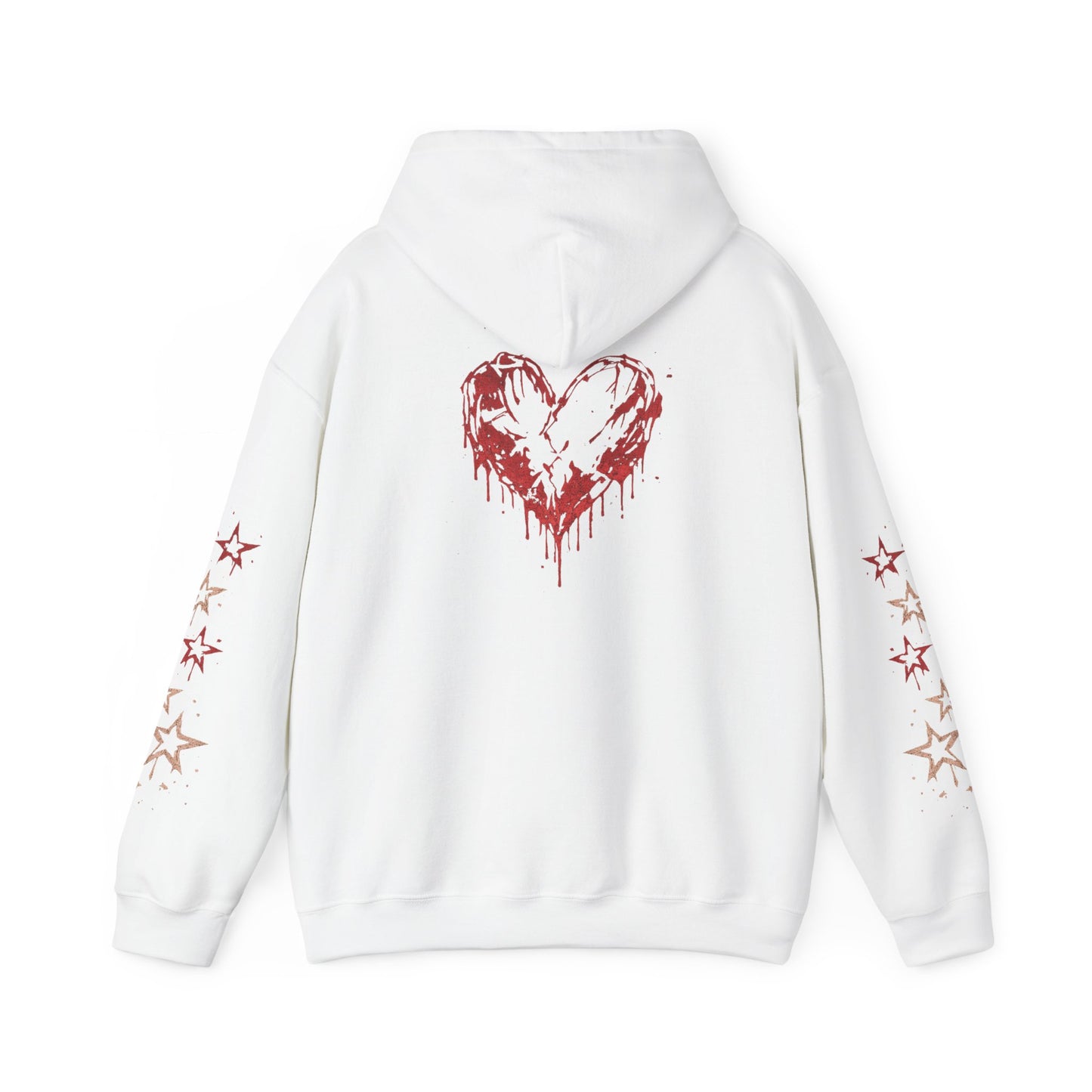 Heart Drip Hoodie – "Little Miss Heart" Distressed Heart Graphic Pullover