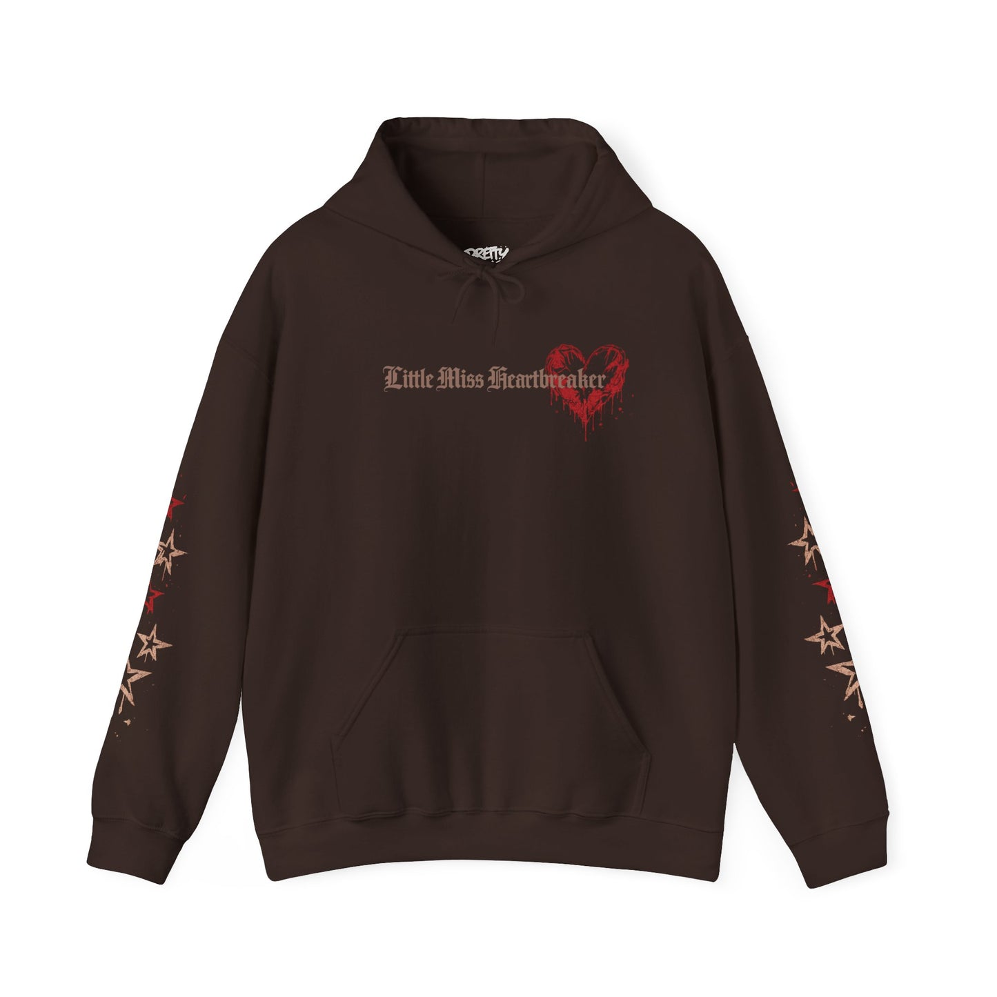 Heart Drip Hoodie – "Little Miss Heart" Distressed Heart Graphic Pullover