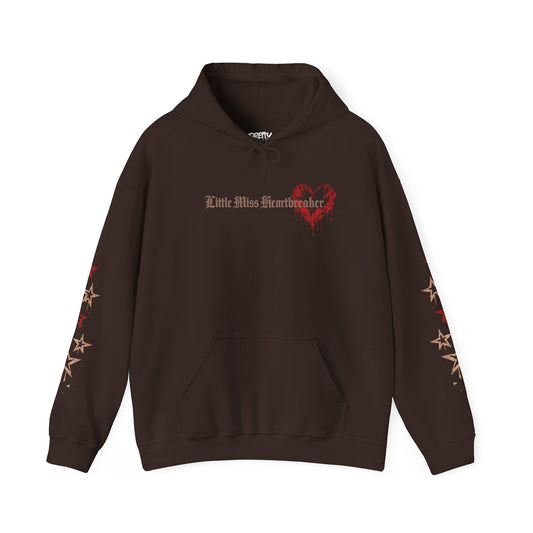 Heart Drip Hoodie – "Little Miss Heart" Distressed Heart Graphic Pullover