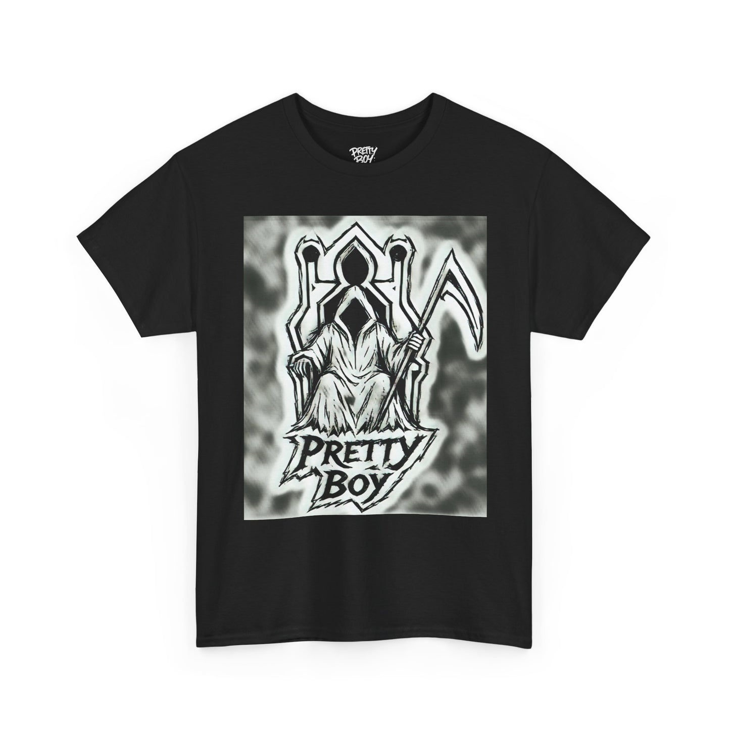 Pretty Boy Grim Reaper Tee — Gothic Streetwear Graphic T-Shirt