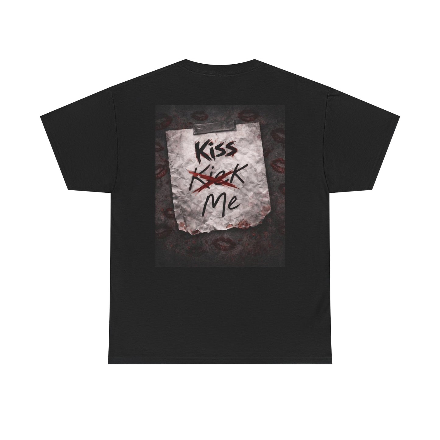 T-Shirt — 'Kiss Me' Grunge Note Graphic Tee