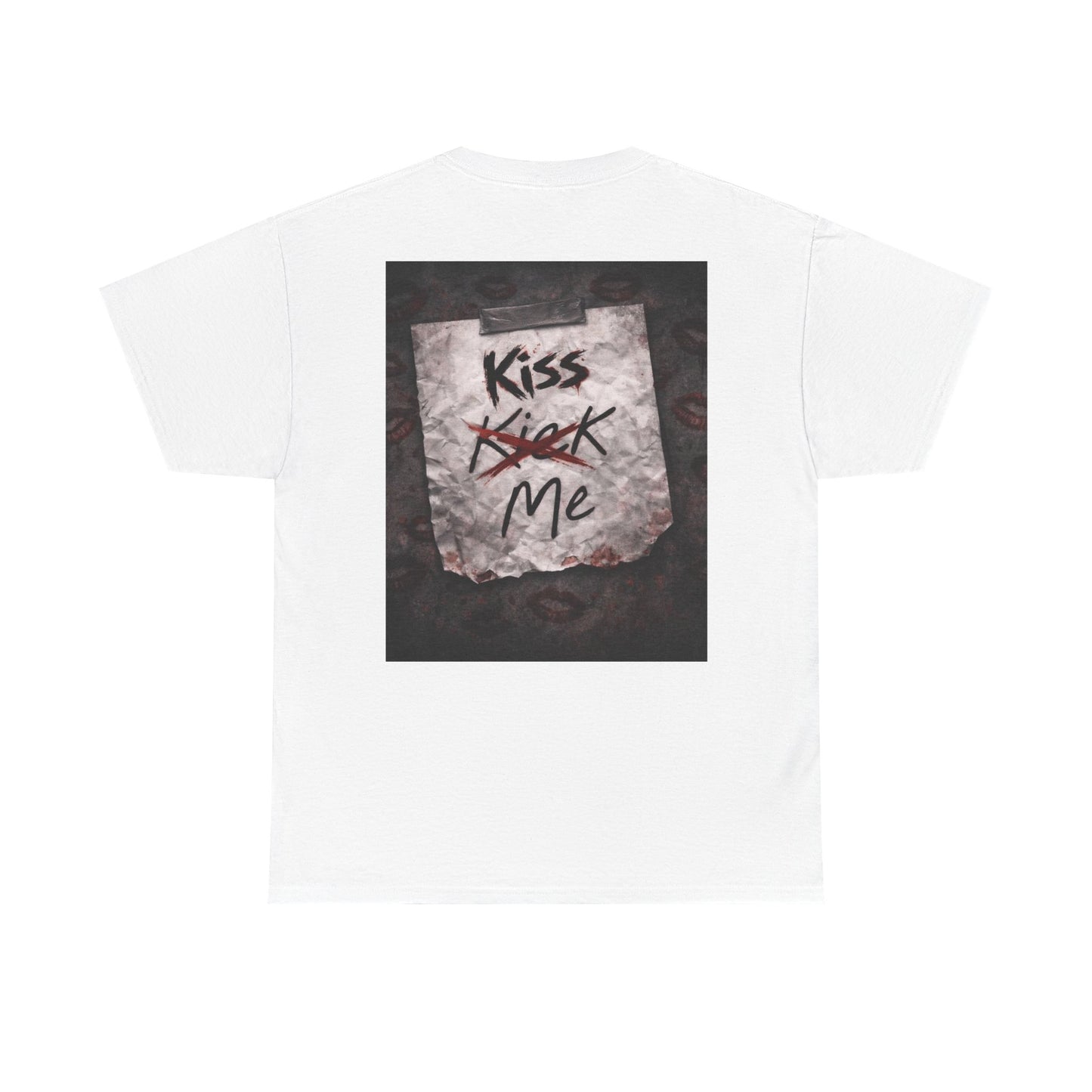 T-Shirt — 'Kiss Me' Grunge Note Graphic Tee