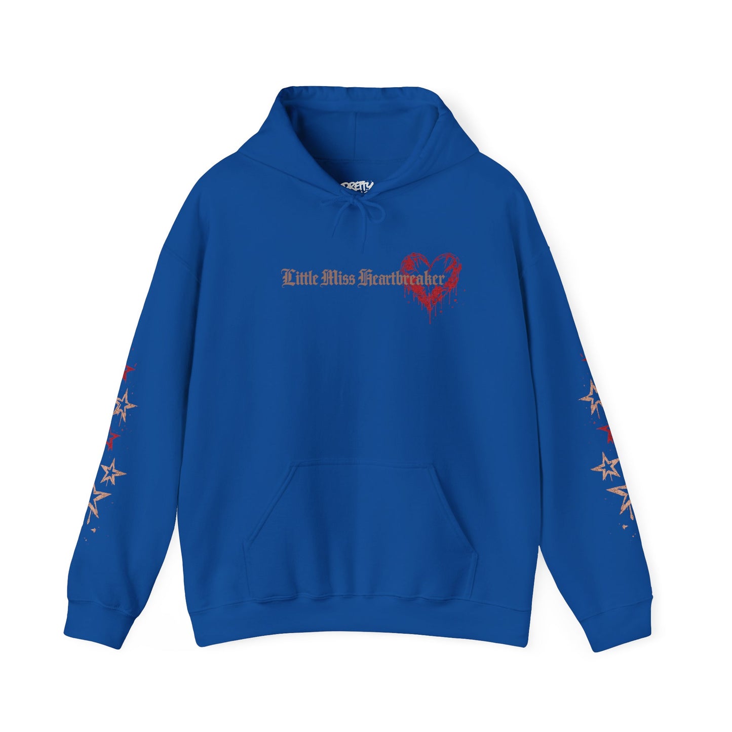 Heart Drip Hoodie – "Little Miss Heart" Distressed Heart Graphic Pullover