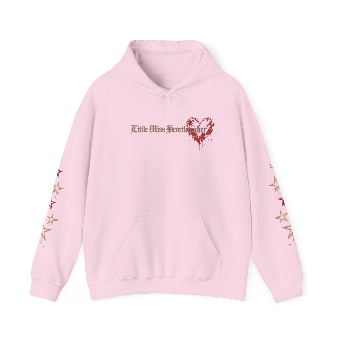 Heart Drip Hoodie – "Little Miss Heart" Distressed Heart Graphic Pullover