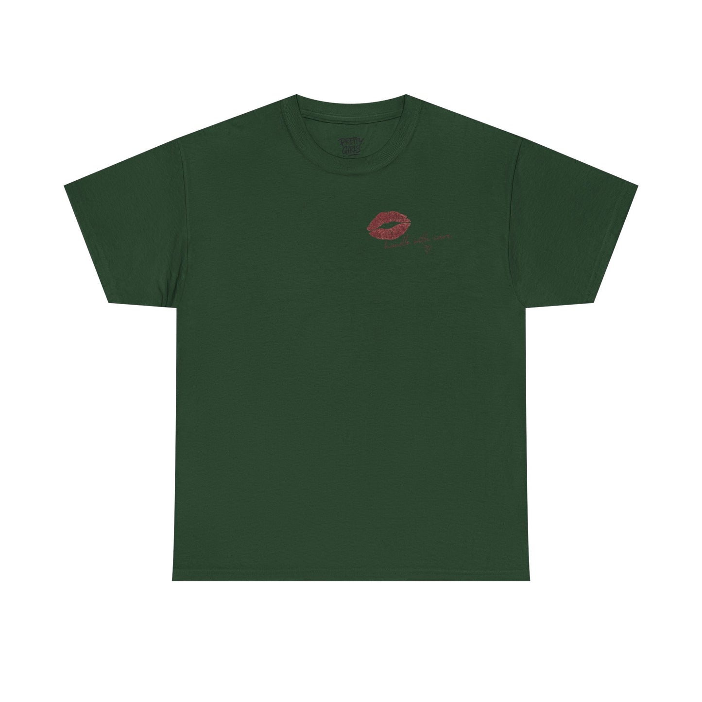 Kiss Me Tee — Romantic Lip Print Graphic T-Shirt