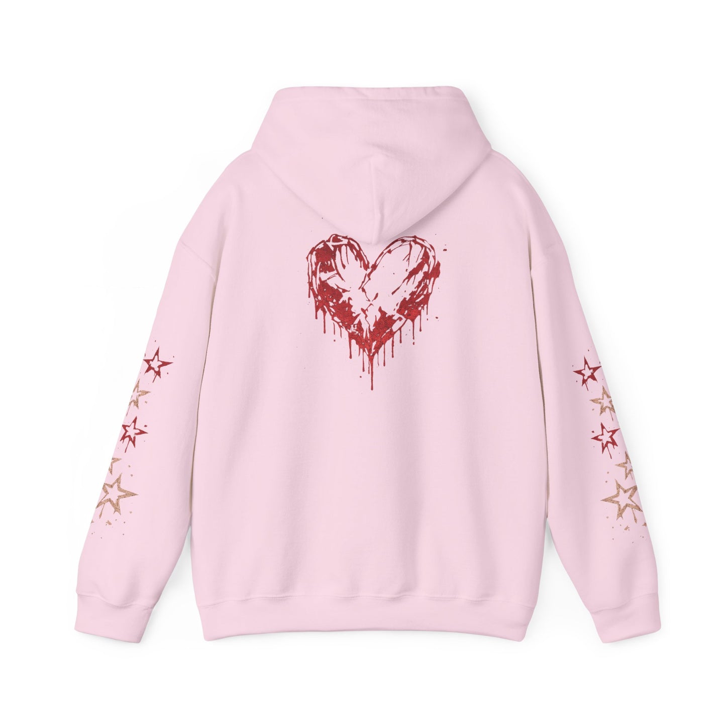 Heart Drip Hoodie – "Little Miss Heart" Distressed Heart Graphic Pullover