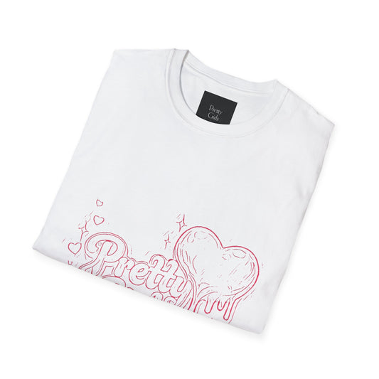 Pretty in Pink Heart T-Shirt — "Pretty Girl" Cute Pastel Graphic Tee