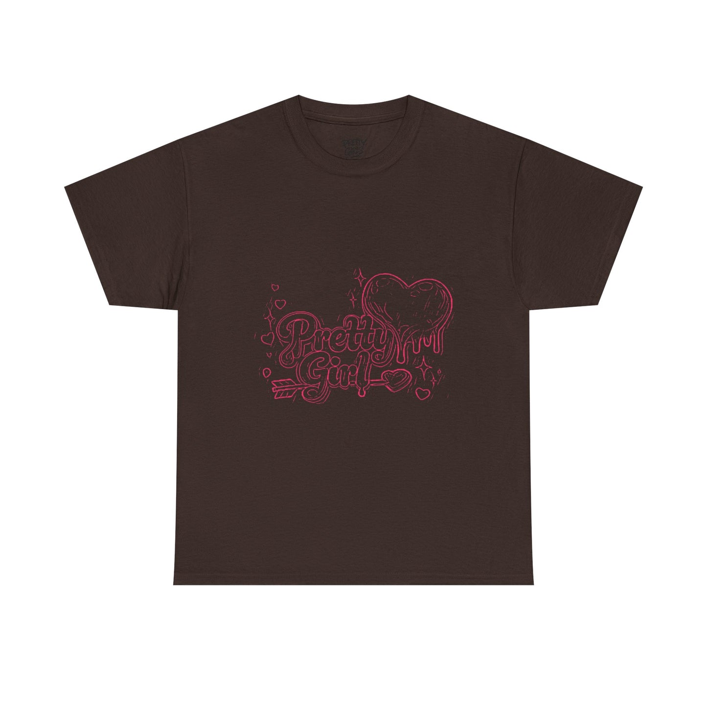 Pretty Girl Graphic Tee — Cute Pink Heart Aesthetic T-Shirt