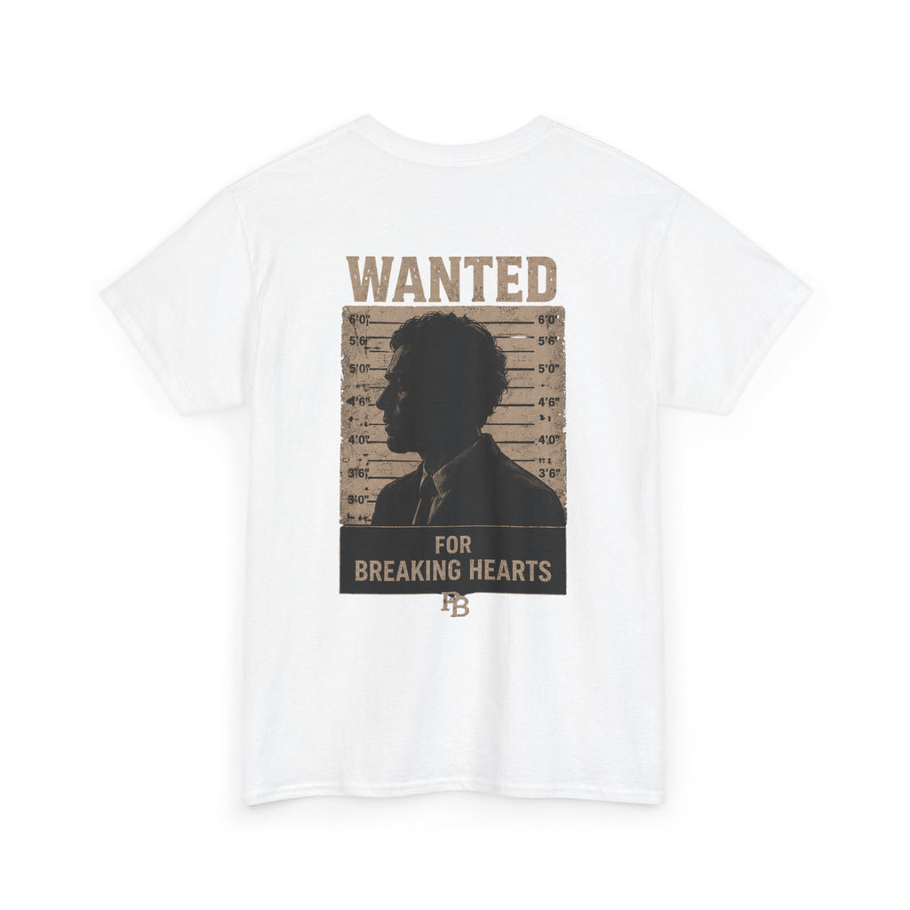 Wanted For Breaking Hearts Tee — Vintage Mugshot Graphic T‑Shirt