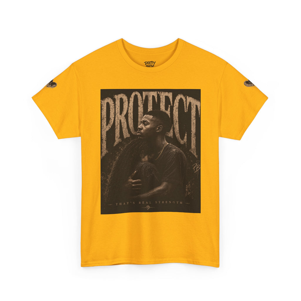 Protect man and woman Illustration Tee — Vintage Guardian Graphic T-Shirt