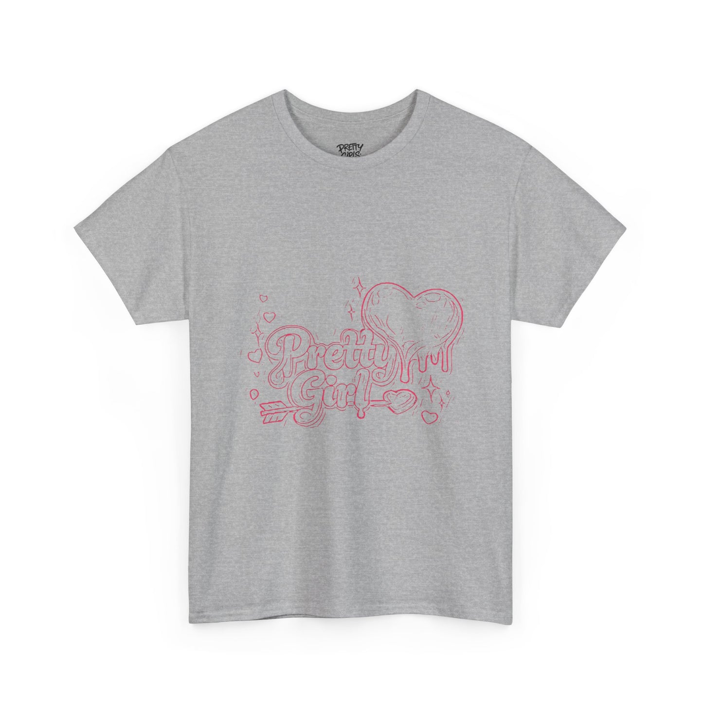 Pretty Girl Graphic Tee — Cute Pink Heart Aesthetic T-Shirt