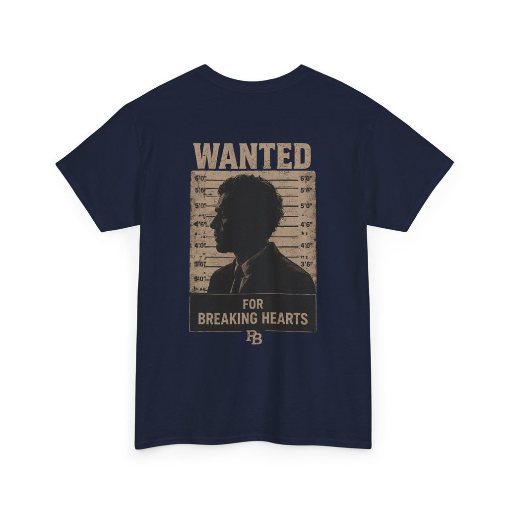 Wanted For Breaking Hearts Tee — Vintage Mugshot Graphic T‑Shirt