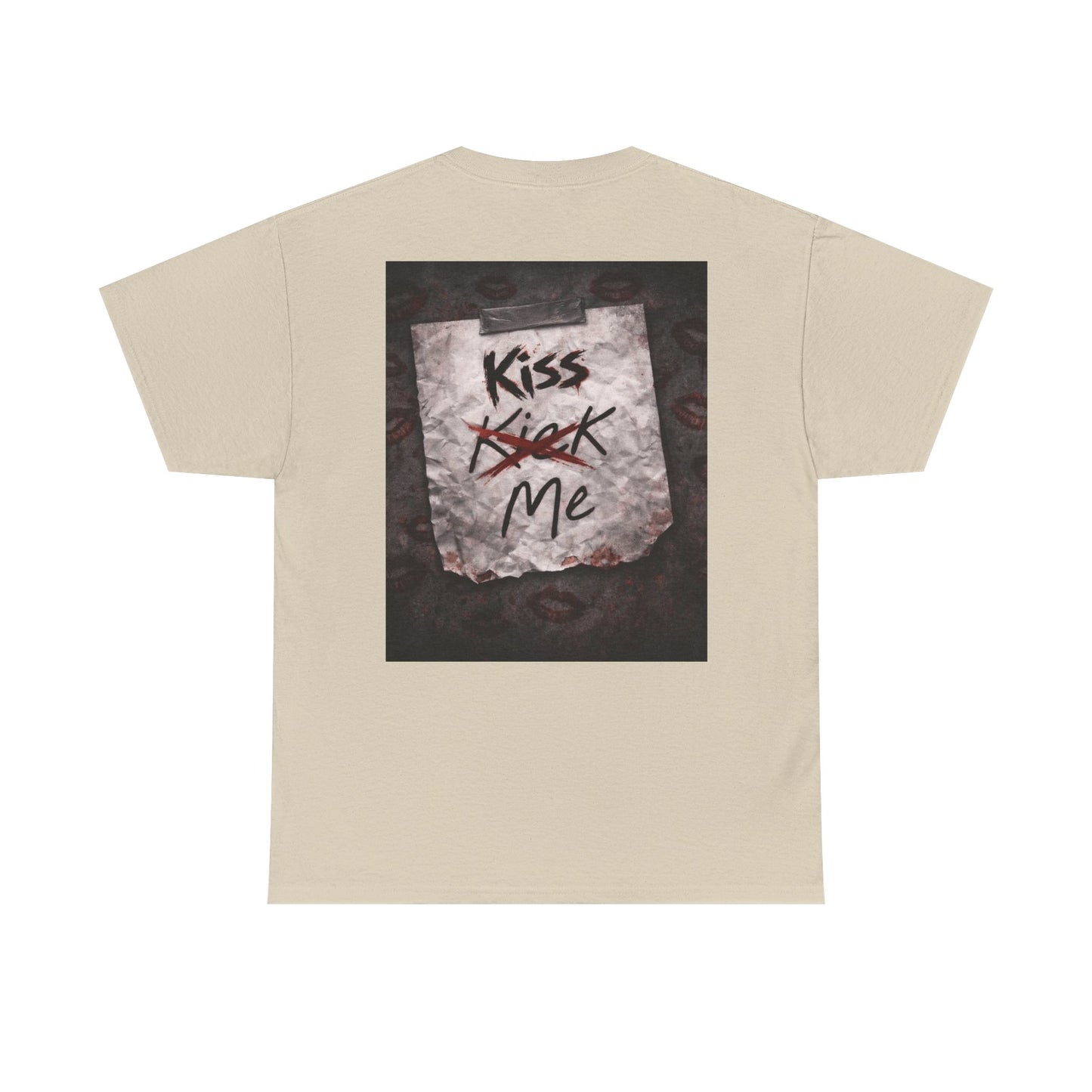 T-Shirt — 'Kiss Me' Grunge Note Graphic Tee
