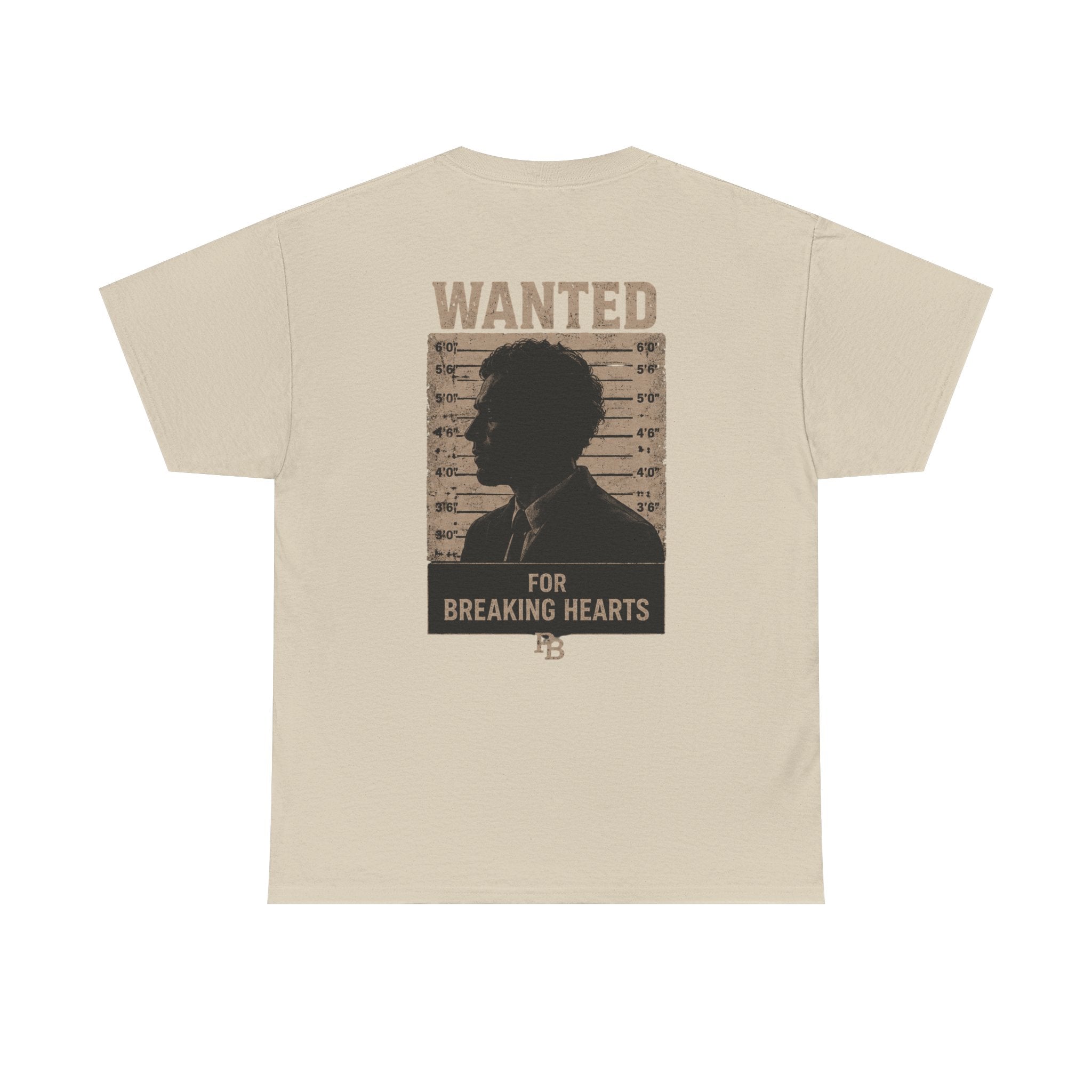 Wanted For Breaking Hearts Tee — Vintage Mugshot Graphic T‑Shirt
