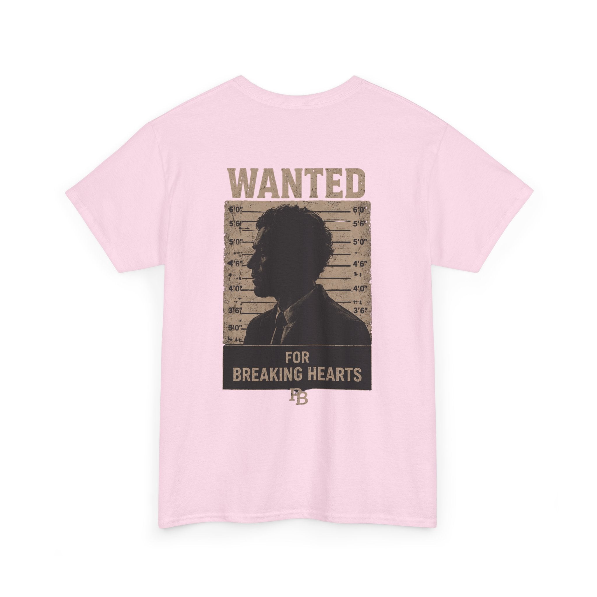 Wanted For Breaking Hearts Tee — Vintage Mugshot Graphic T‑Shirt